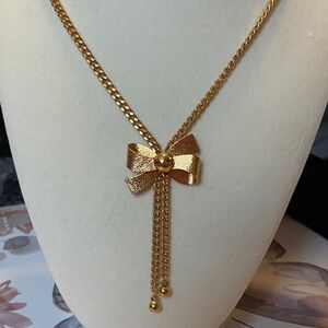 Park Lane Vintage Gold Bow Necklace
